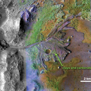 Chemical Alteration by Water, Jezero Crater Delta On ancient Mars, water carved channels and transported sediments to form fans and deltas within lake basins.
Image Credit: NASA/JPL-Caltech/MSSS/JHU-APL